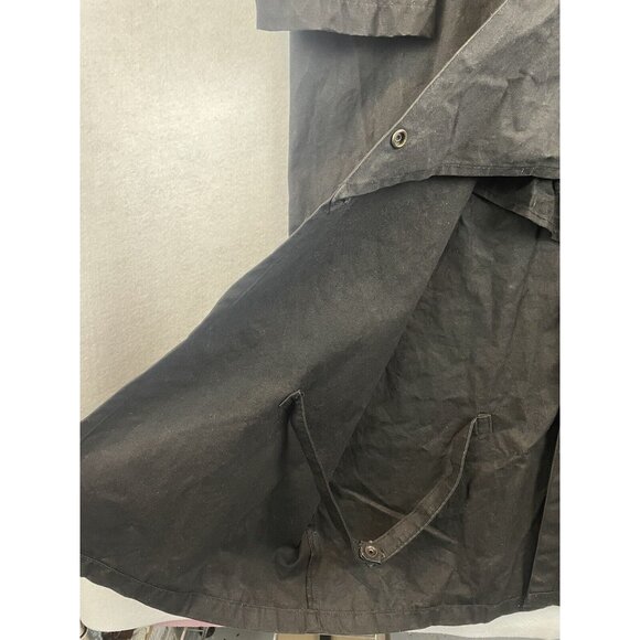Kukadu 1032 Black Australian Drover Waxed Canvas Riders Coat Men’s XL [no cape] - Picture 7 of 14